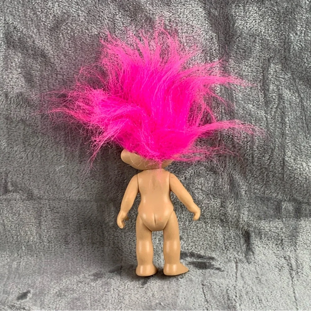 Vintage‎ Applause Troll Doll 1992 Pink Hair Blue Eyes Articulated Poseable